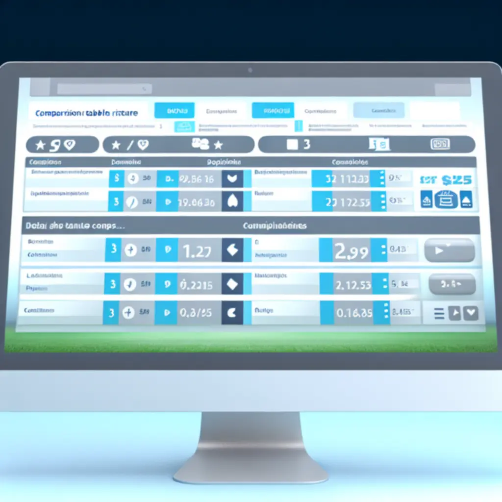 Aperçu visuel du tableau comparatif des plateformes de paris sportifs
